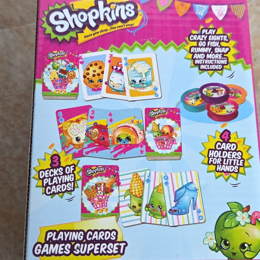 Shopkins Playing Cards Games Superset NWT